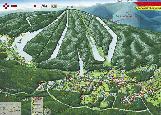 Mapa Skiarel Harrachov
